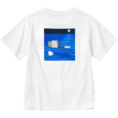 Футболка KAWS x Uniqlo White Blue купить в интернет-магазине Kicksmania