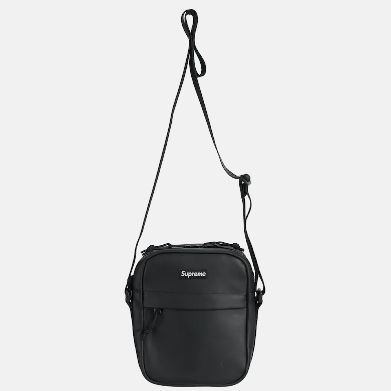 Supreme Leather Shoulder Bag Black KicksMania