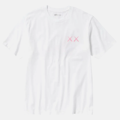 Футболка KAWS x Uniqlo White Pink купить в интернет-магазине Kicksmania