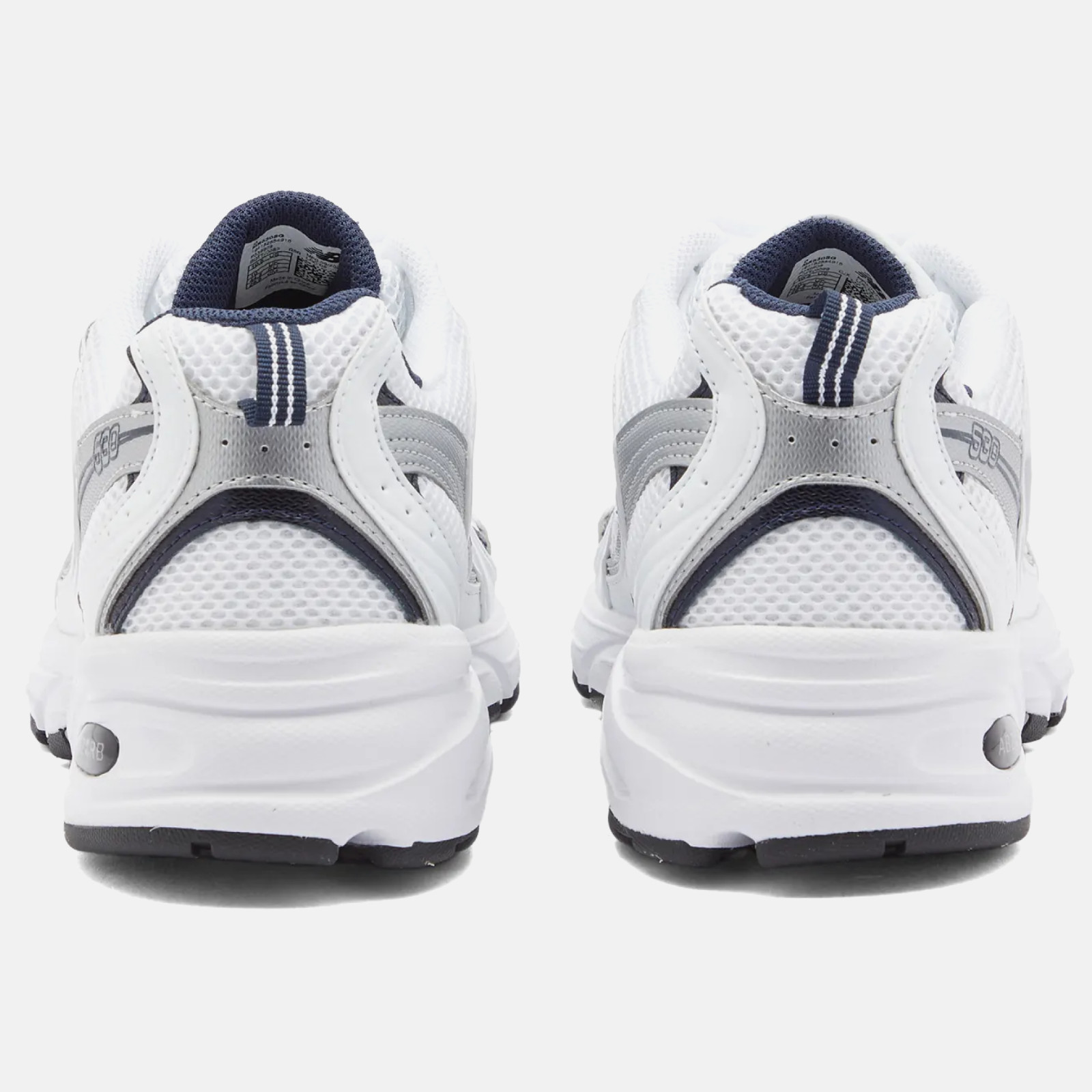 New balance white silver on sale