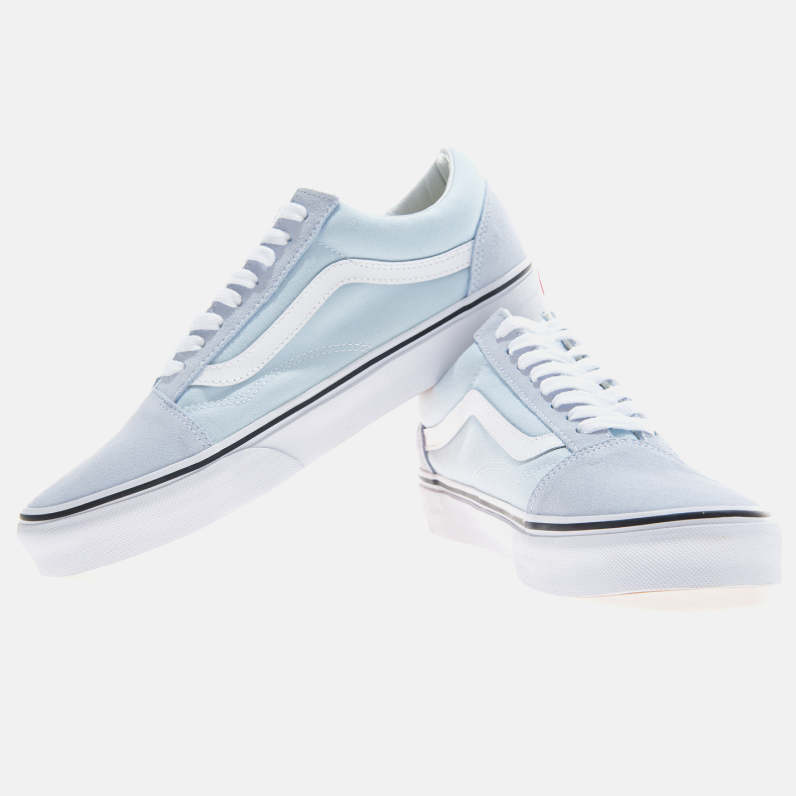 Vans old skool baby blue true white clearance