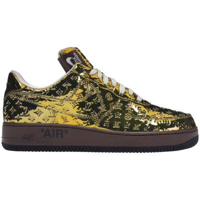 Louis Vuitton x Air Force 1 Low Metallic Gold купить в интернет-магазине Kicksmania