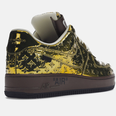 Louis Vuitton x Air Force 1 Low Metallic Gold купить в интернет-магазине Kicksmania