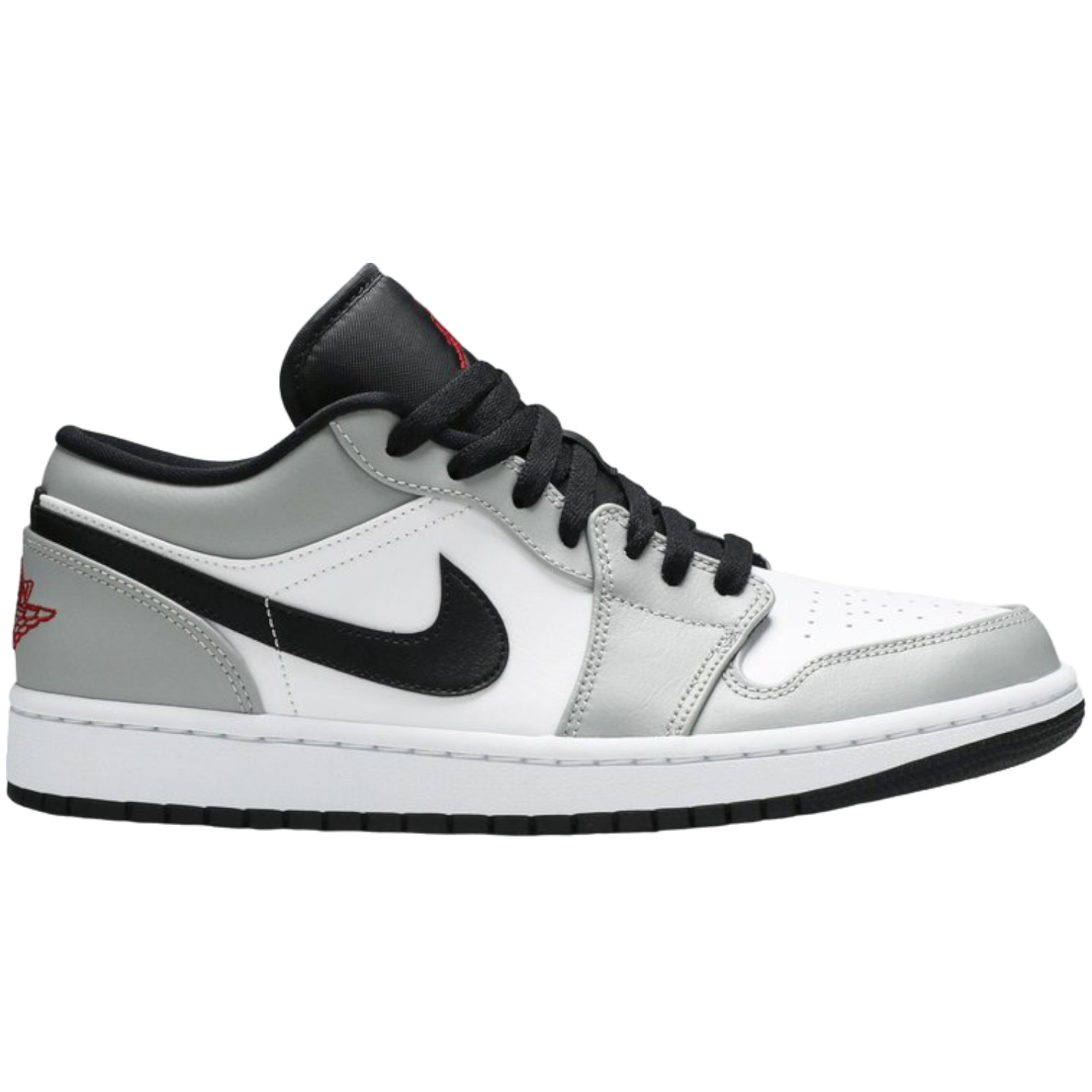Air Jordan 1 Low Light Smoke Grey Red Black KicksMania
