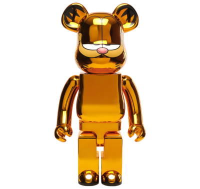 BearBrick Garfield Gold Chrome 1000% купить в интернет-магазине Kicksmania