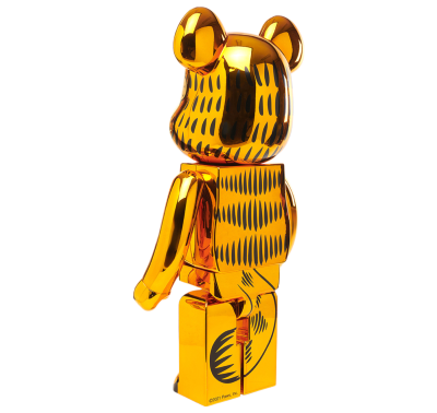 BearBrick Garfield Gold Chrome 1000% купить в интернет-магазине Kicksmania