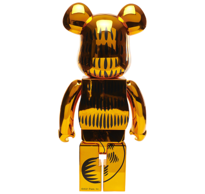 BearBrick Garfield Gold Chrome 1000% купить в интернет-магазине Kicksmania