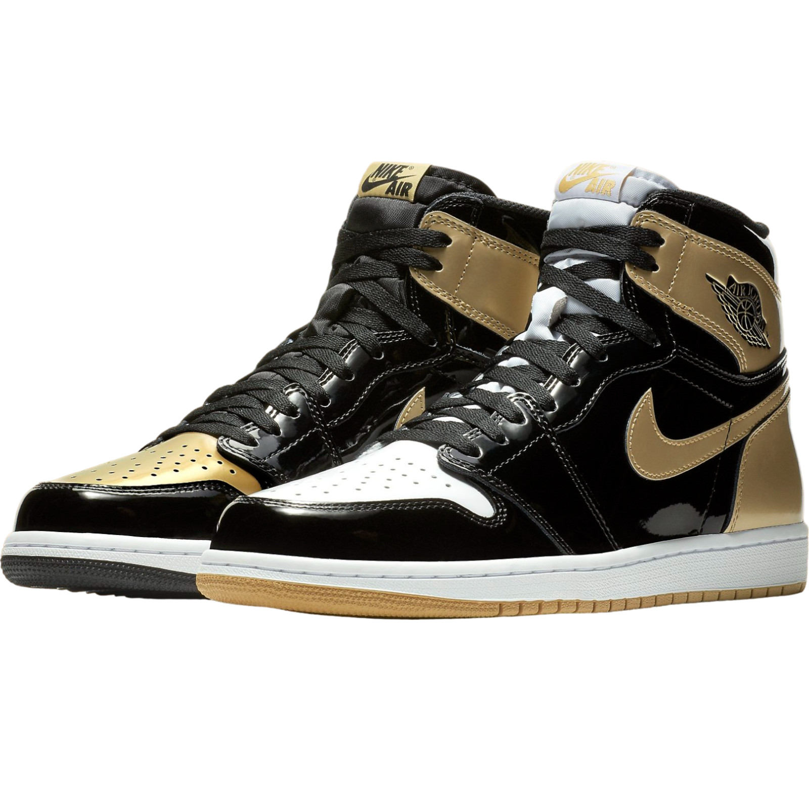 Air Jordan 1 Retro High Top 3 Gold Patent KicksMania