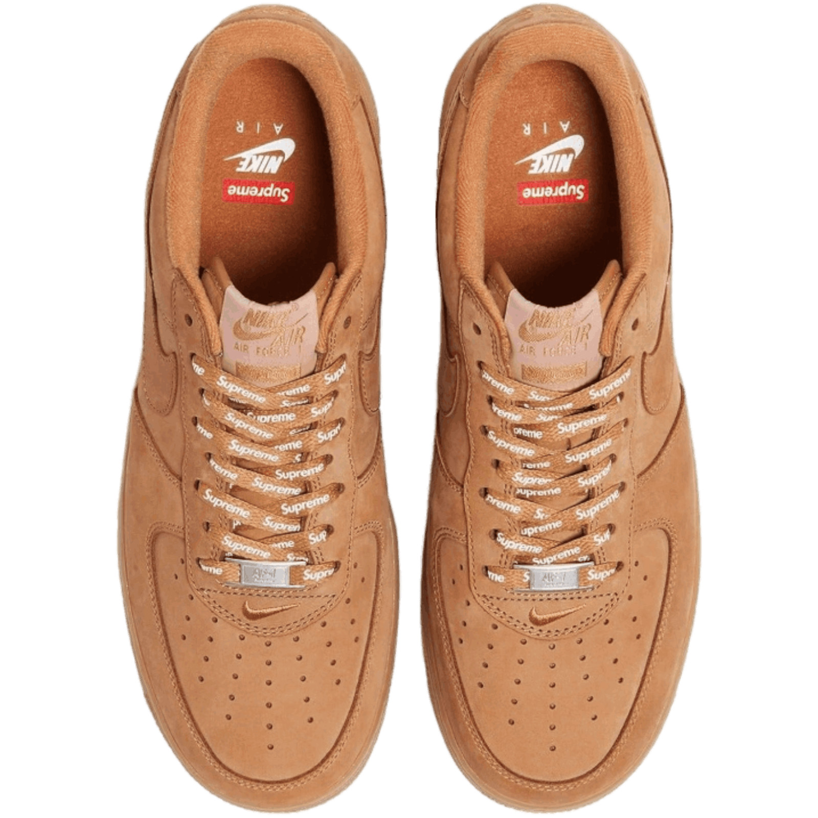 Supreme x Air Force 1 Low Wheat KicksMania