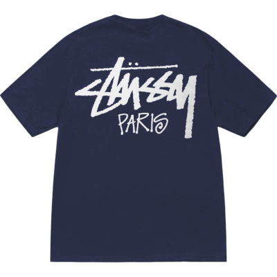 Футболка Stussy Paris Blue купить в интернет-магазине Kicksmania