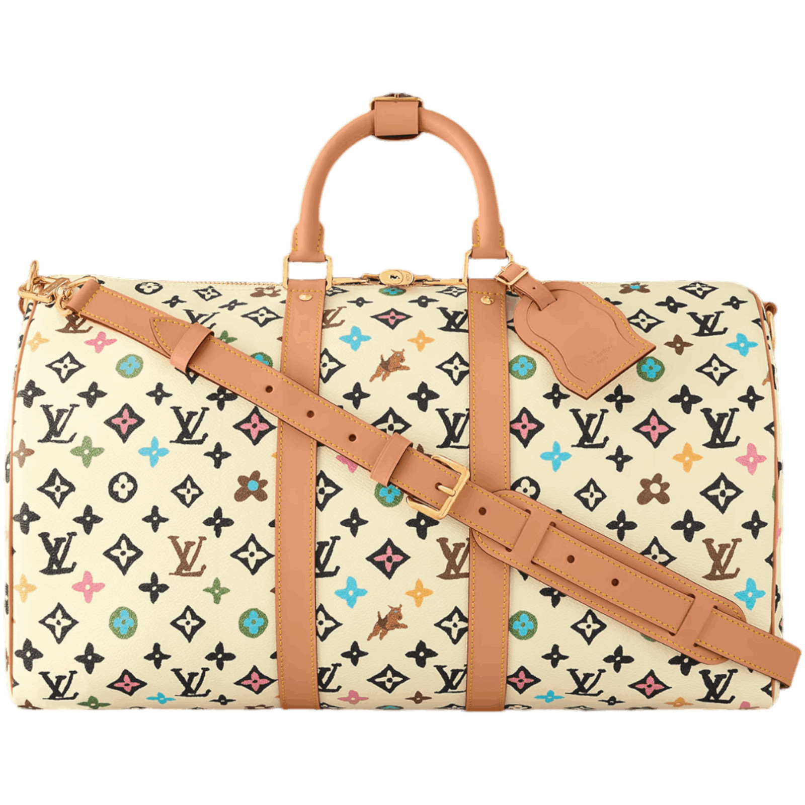 White louis vuitton duffle bag online