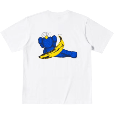 Футболка KAWS x Andy Warhol x Uniqlo Time-Off Blue White купить в интернет-магазине Kicksmania