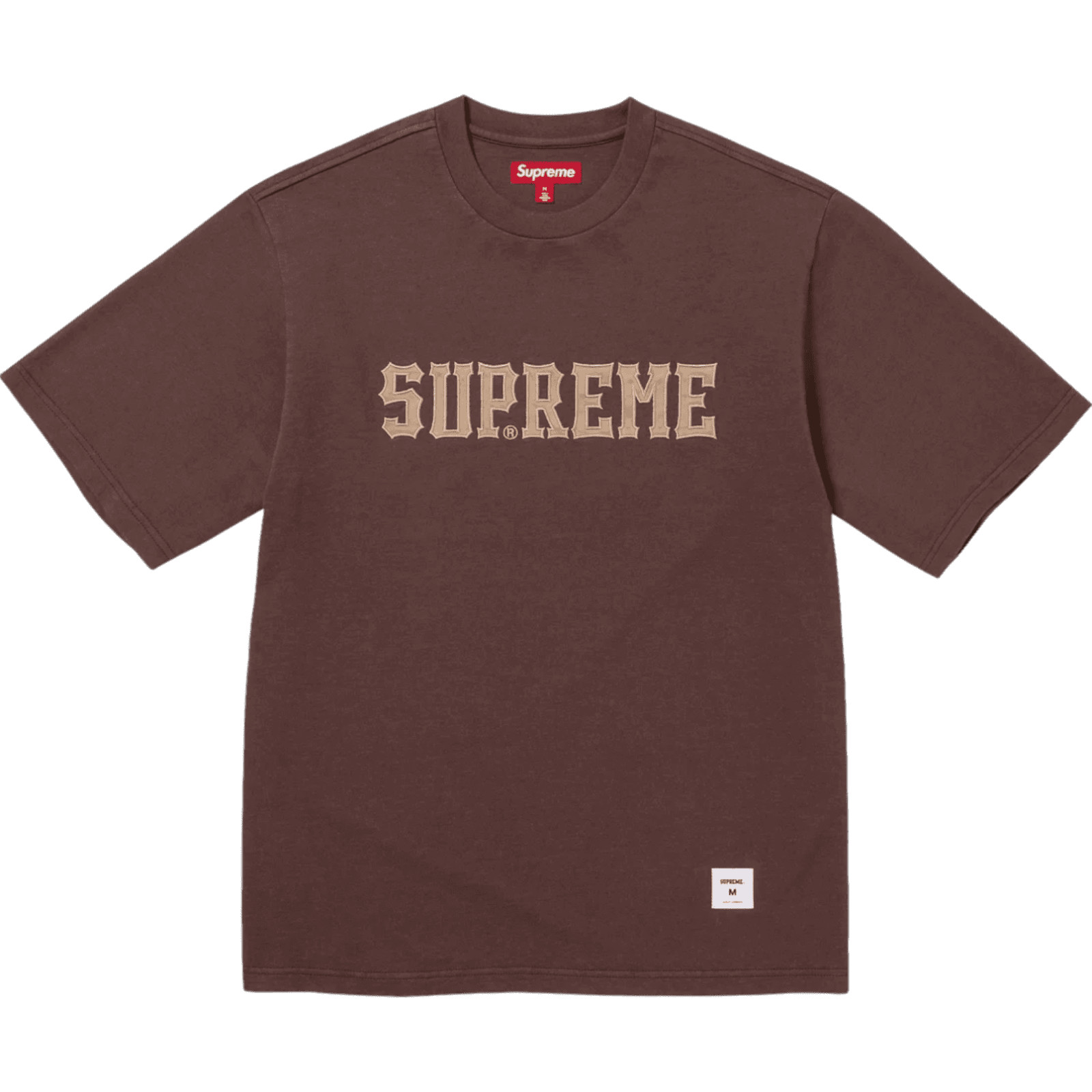 Supreme Twill Applique Tee Brown KicksMania