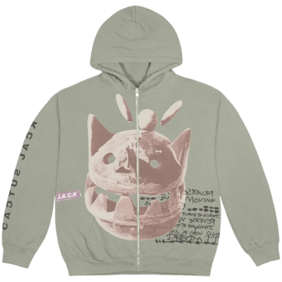 Travis Scott Cactus Jack Zip-Hoodie New Sight Olive купить в интернет-магазине Kicksmania