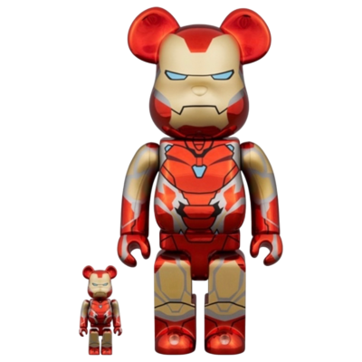 BearBrick Iron Man Mark 85 Chrome 400%+100% купить в интернет-магазине Kicksmania