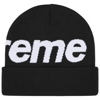 Шапка Supreme Big Logo Black купить в интернет-магазине Kicksmania