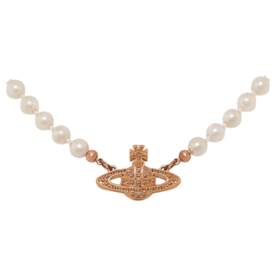 Чокер Vivienne Westwood Mini Bas Relief Pink Gold купить в интернет-магазине Kicksmania