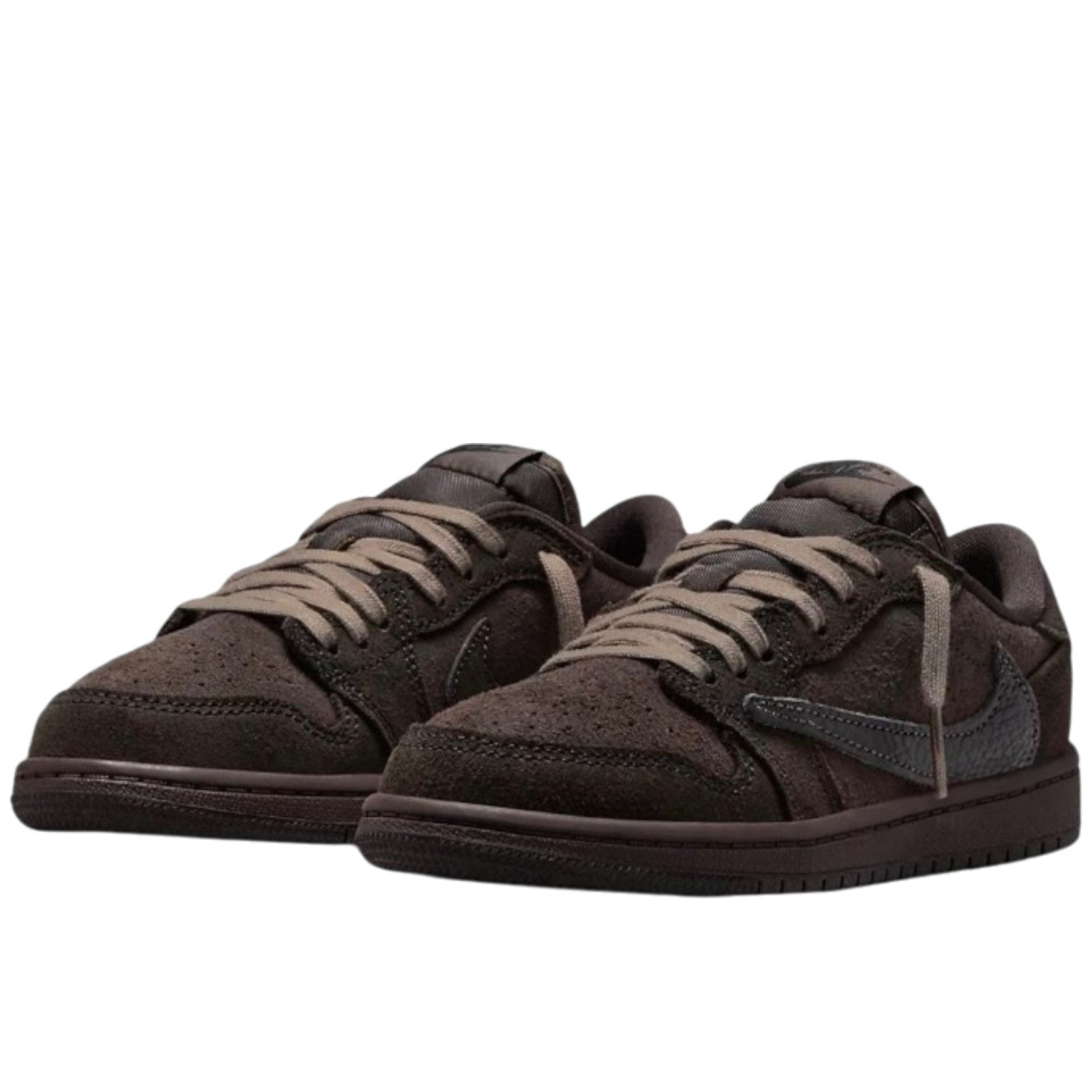 Travis Scott x Air Jordan 1 Low Velvet Brown Kids купить с