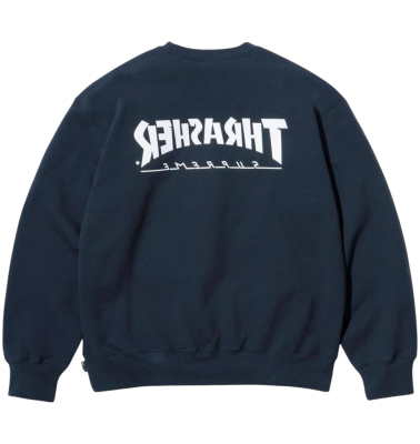 Свитшот SUPREME X THRASHER HAROLD Navy купить в интернет-магазине Kicksmania