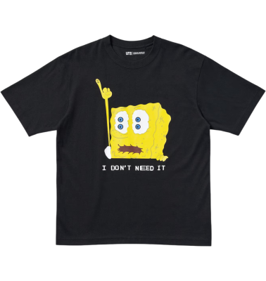 Футболка Sponge Bob x UNIQLO x Cactus Plant Flea Market Black купить в интернет-магазине Kicksmania
