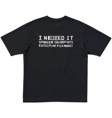 Футболка Sponge Bob x UNIQLO x Cactus Plant Flea Market Black купить в интернет-магазине Kicksmania