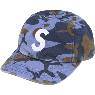 Кепка Supreme Pigment S Logo Panel Bright Blue Camo купить в интернет-магазине Kicksmania