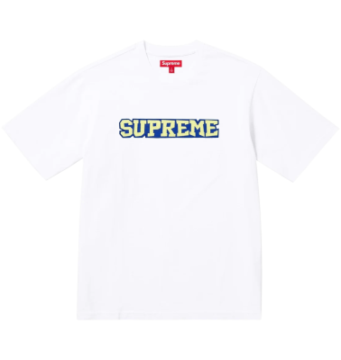 Футболка Supreme SATIN APPLIQUÉ White купить в интернет-магазине Kicksmania