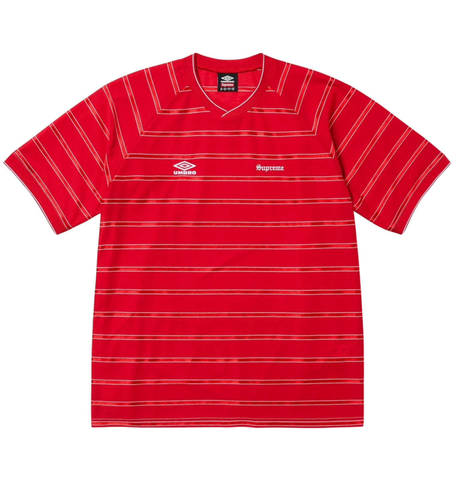 ウェア Supreme x Umbro Stripe Soccer Jersey Футболка Футболка Umbro x Supreme STRIPE SOCCER Red купить с