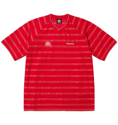 Футболка Umbro x  Supreme STRIPE SOCCER Red купить в интернет-магазине Kicksmania