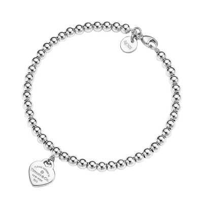 Браслет TIFFANY & CO Blue Heart Tag Bead Bracelet купить в интернет-магазине Kicksmania