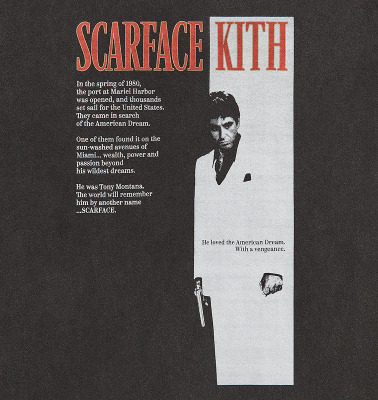 Футболка Kith x Scarface Film Poster Vintage Black купить в интернет-магазине Kicksmania