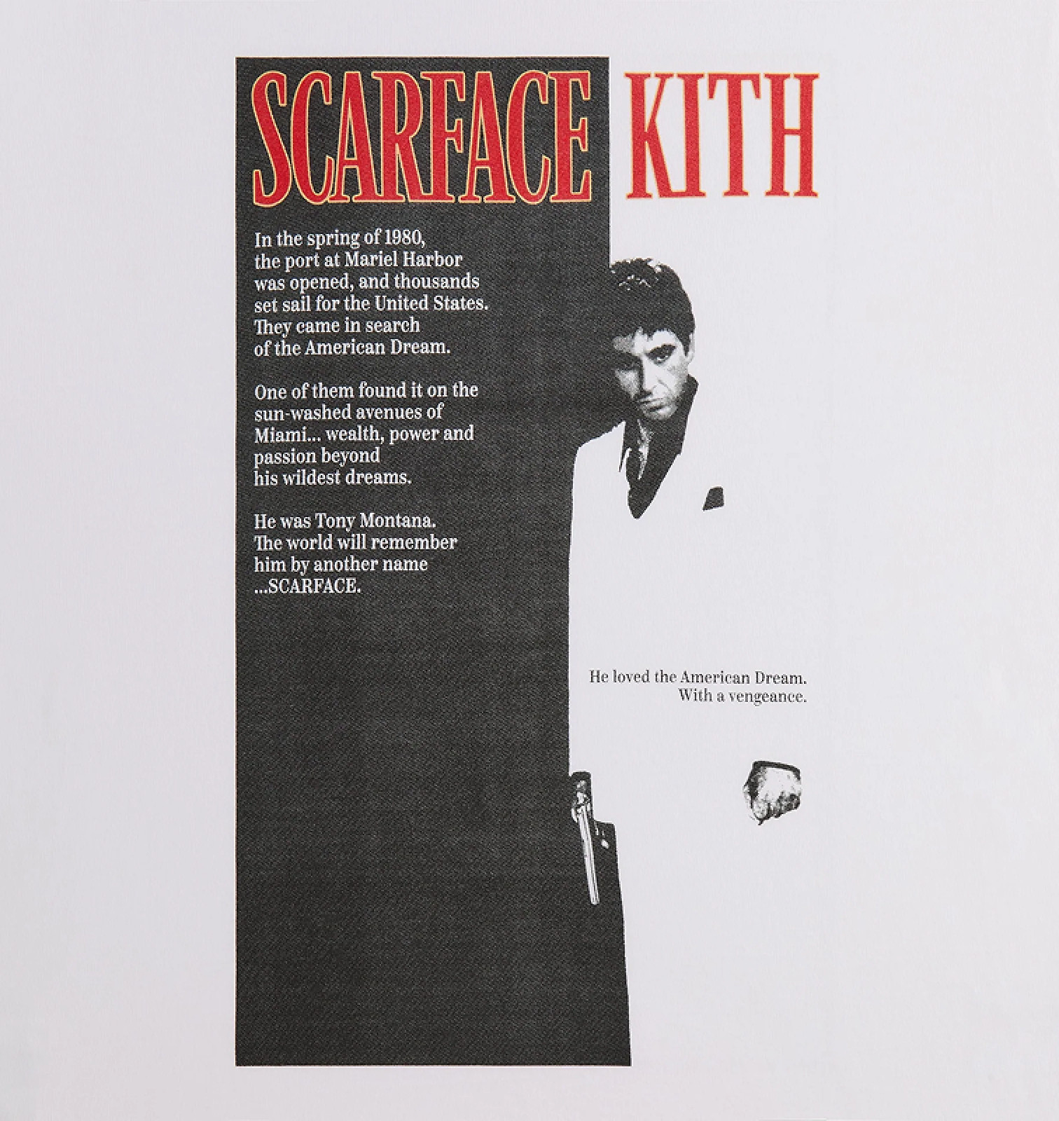 Футболка Футболка Kith x Scarface Film Poster Vintage White купить
