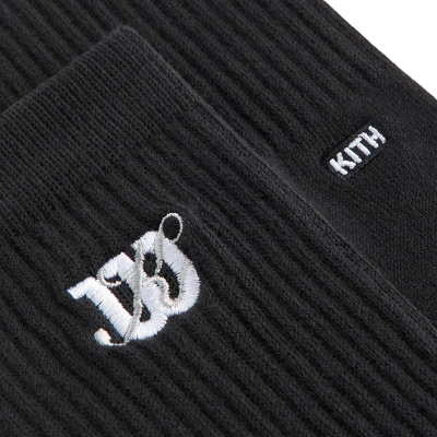 Носки Kith x Wilson Logo Crew Black купить в интернет-магазине Kicksmania