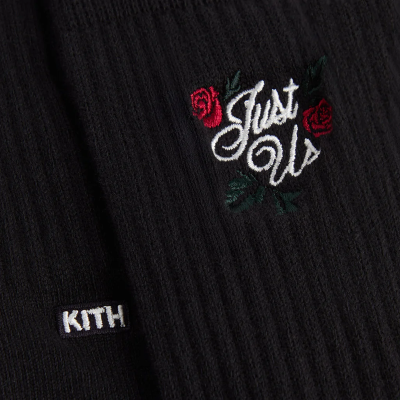 Носки Kith Embroidered Rose Crew Black купить в интернет-магазине Kicksmania