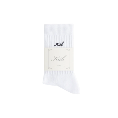 Носки Kith Script Classic Crew White купить в интернет-магазине Kicksmania