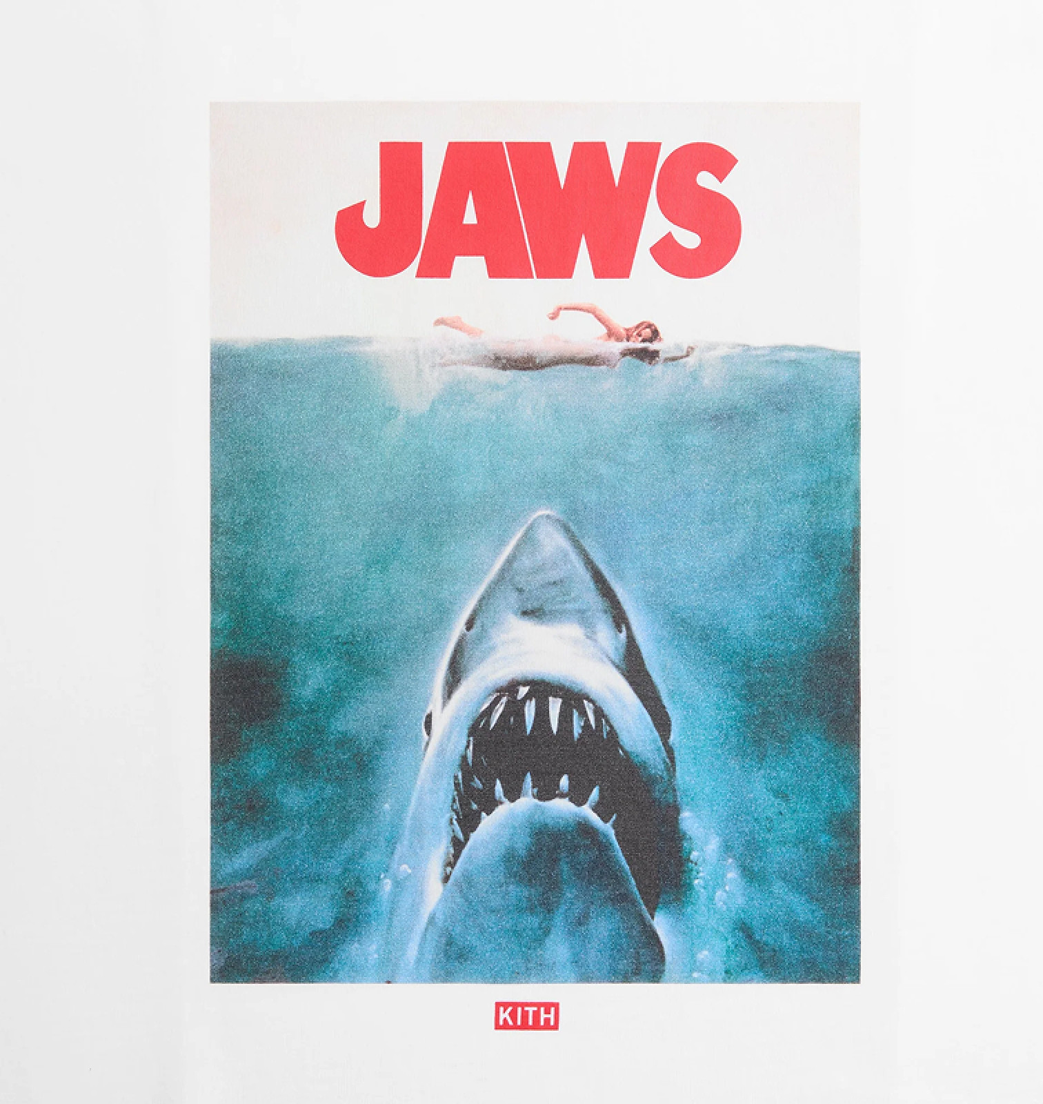 Футболка Футболка Kith for JAWS Main Poster Vintage White купить с