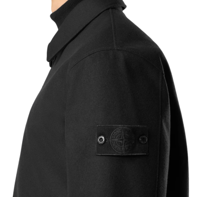 БОМБЕР STONE ISLAND FLANNEL GHOST BLACK купить в интернет-магазине Kicksmania