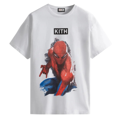 Футболка KITH Spiderman Vintage Tee White купить в интернет-магазине Kicksmania