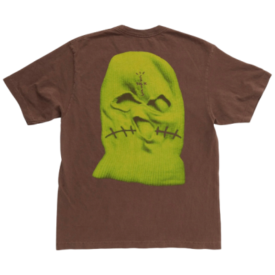 Футболка Travis Scott JACKBOYS 2 Brown Green Mask купить в интернет-магазине Kicksmania