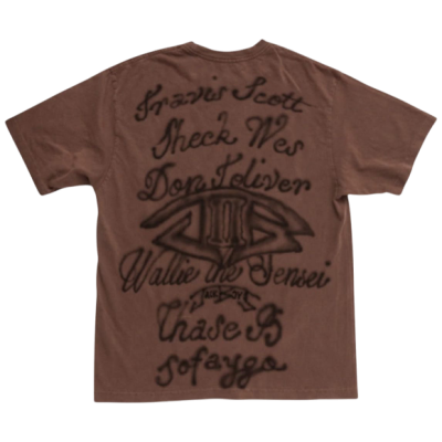 Футболка Travis Scott JACKBOYS 2 Brown T Red купить в интернет-магазине Kicksmania