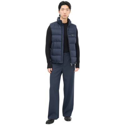 Жилетка Prada Down Padded Re-Nylon Navy купить в интернет-магазине Kicksmania