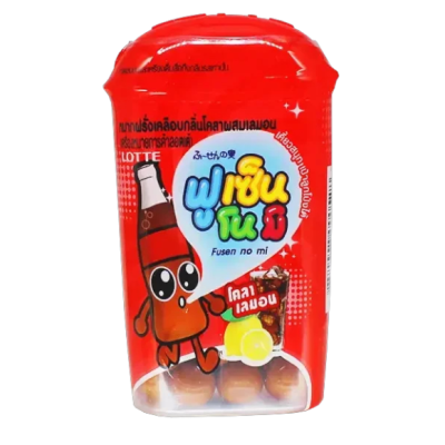 Жвачка Lotte Small Glass Cola Lemon Gum купить в интернет-магазине Kicksmania