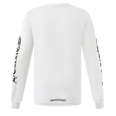 Лонгслив CHROME HEARTS White Black Classic Logo купить в интернет-магазине Kicksmania
