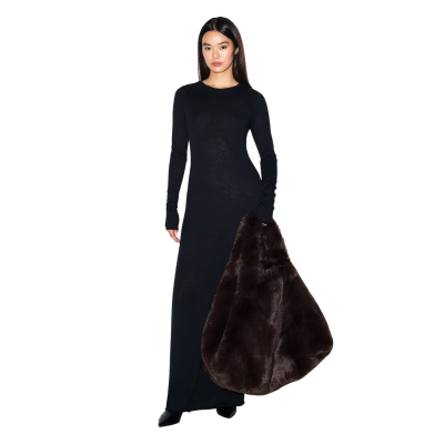 Сумка SKIMS Faux Fur Jumbo Espresso купить в интернет-магазине Kicksmania