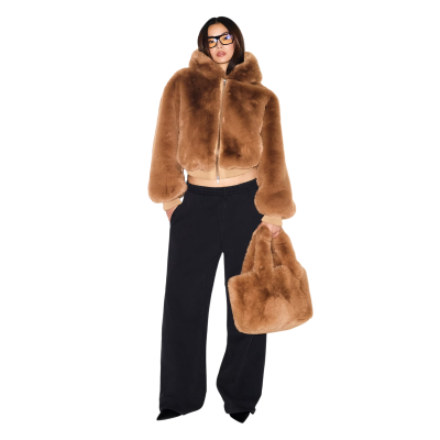 Сумка SKIMS Faux Fur Mini Camel купить в интернет-магазине Kicksmania