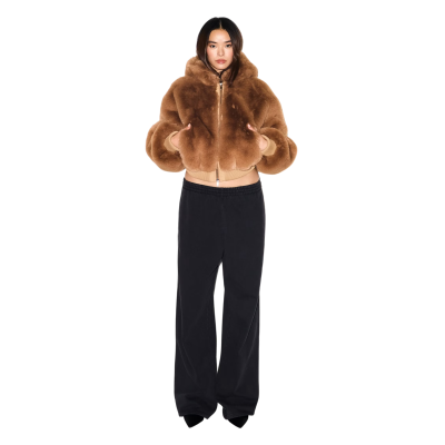 Куртка SKIMS Faux Fur Zip Up Camel купить в интернет-магазине Kicksmania