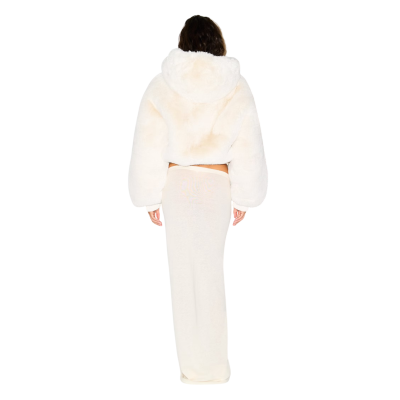 Куртка SKIMS Faux Fur Zip Up Egret купить в интернет-магазине Kicksmania