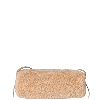 Сумка Miu Miu Shearling Pouch Sand Beige купить в интернет-магазине Kicksmania