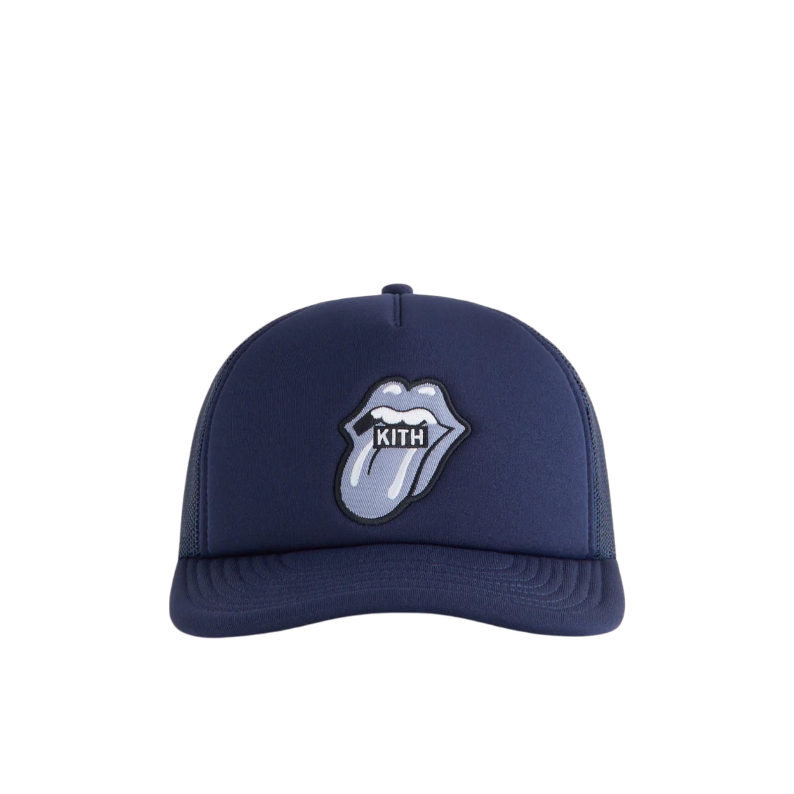 Кепка KITH x Rolling Stones Nolan Trucker Navy купить с доставкой 