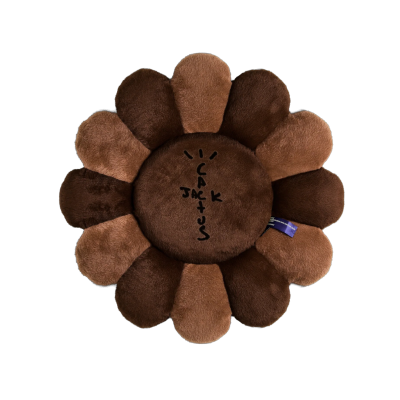 Подушка TRAVIS SCOTT X TAKASHI MURAKAMI FLOWER PLUSH 60CM BROWN купить в интернет-магазине Kicksmania
